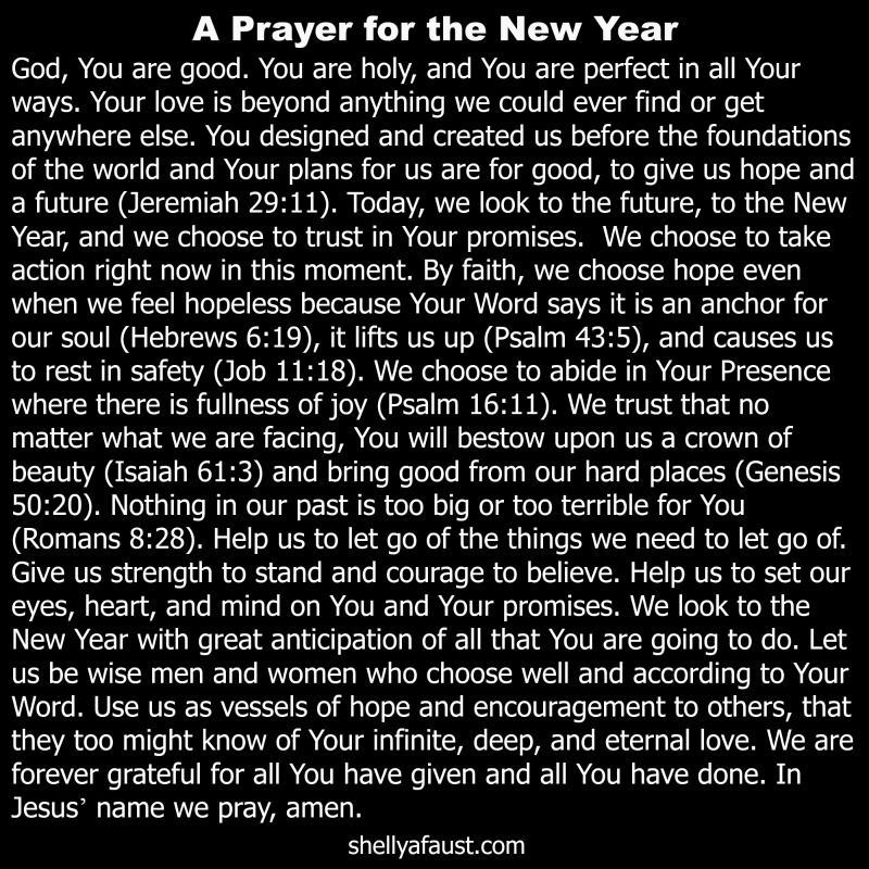 A Prayer for the New Year