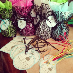 gift bags and tags