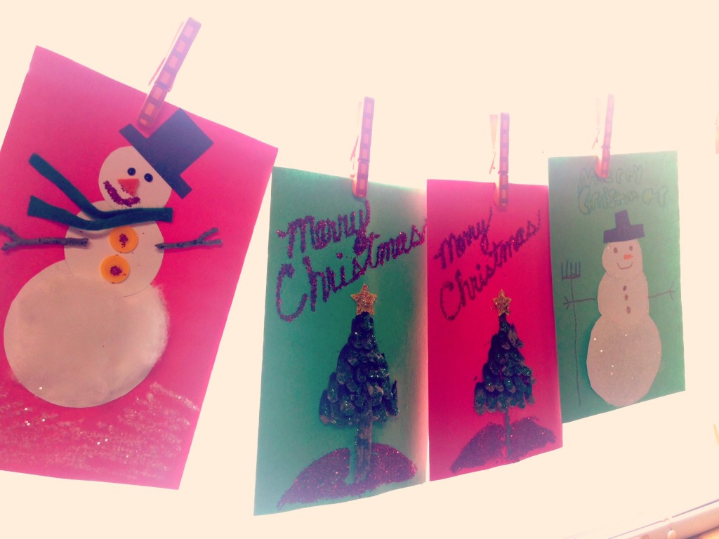 Homemade Christmas card craft2