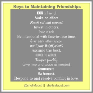 Keys to Maintaining Friendships